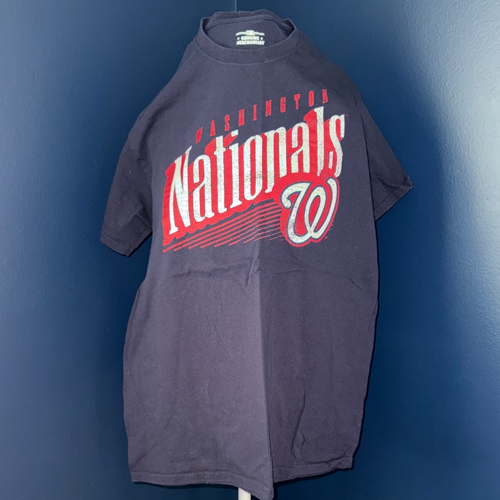 Genuine Merchandise Navy Washington Nationals Graphic Tee with Red & White Logo
